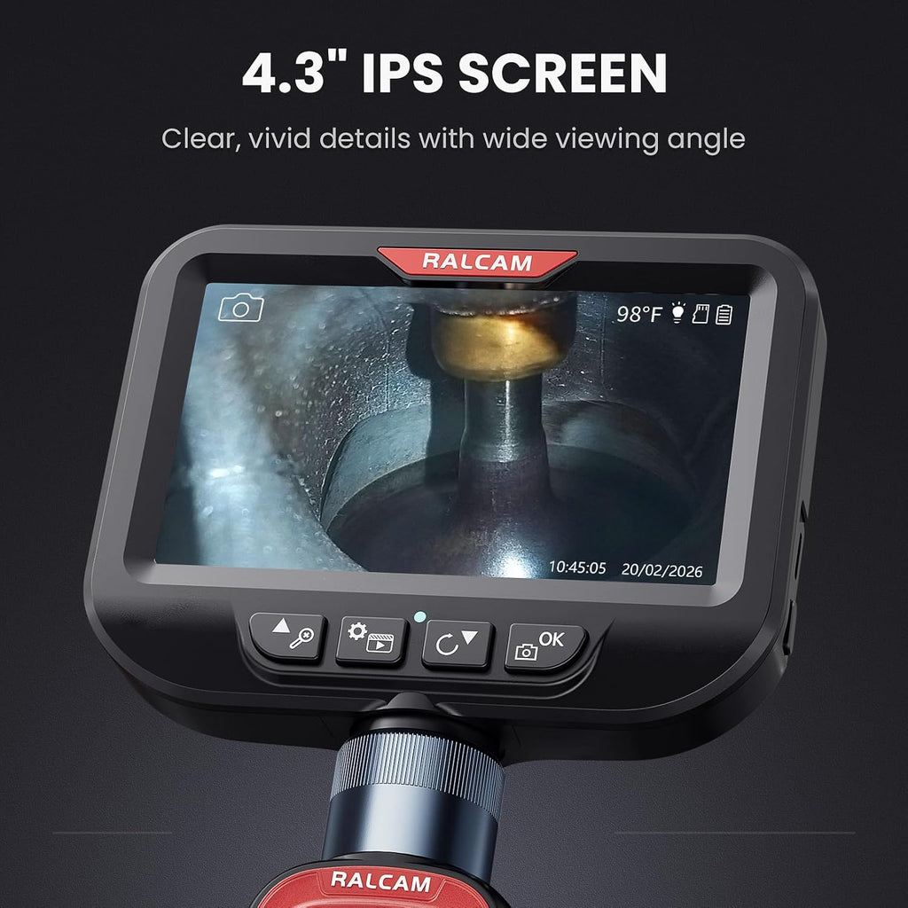 ralcam 360° articulating borescope, 6.2mm/0.24in slim probe, package contents
