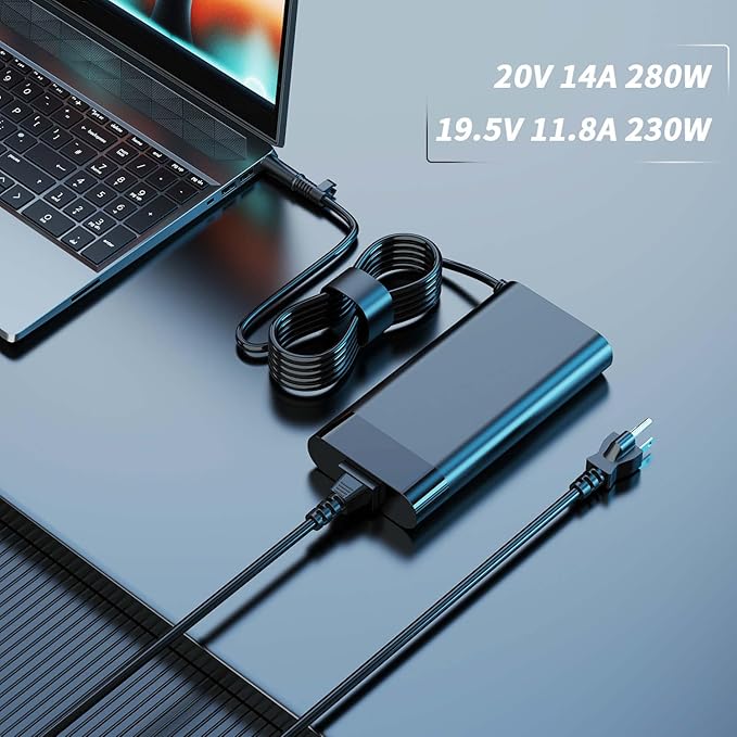 280W 20V 14A AC Laptop Charger Compatible