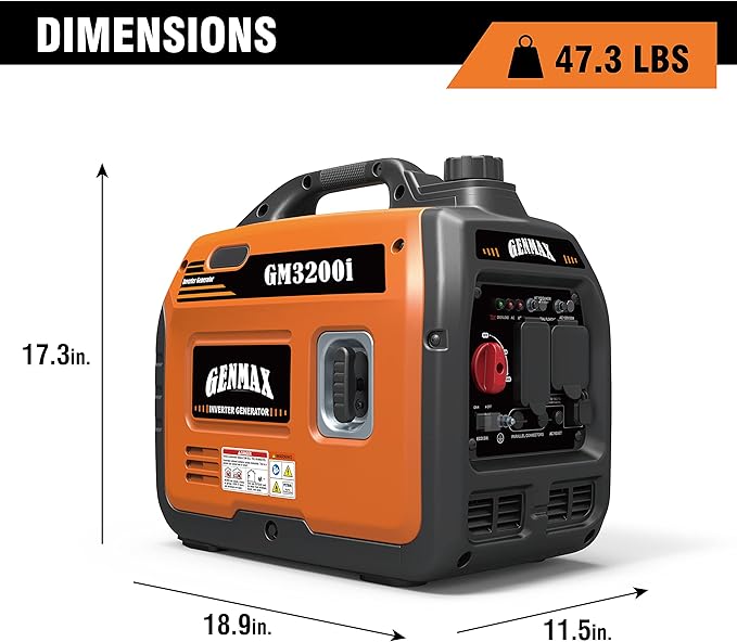 GENMAX Generator，EPA Compliant, Eco-Mode Feature, Ultra Lightweight