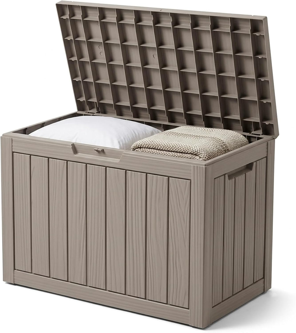 Outdoor Storage Box, 50 Gallon Waterproof Deck Box [Upgraded 3.0]