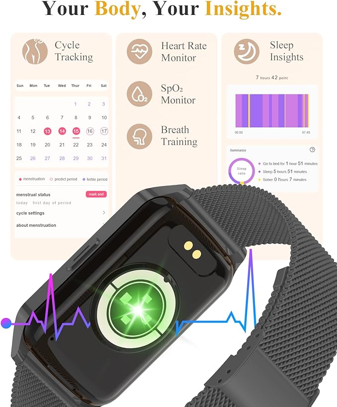 ChronArk Fitness Tracker Watch for Women Men, Step Counter Compatible