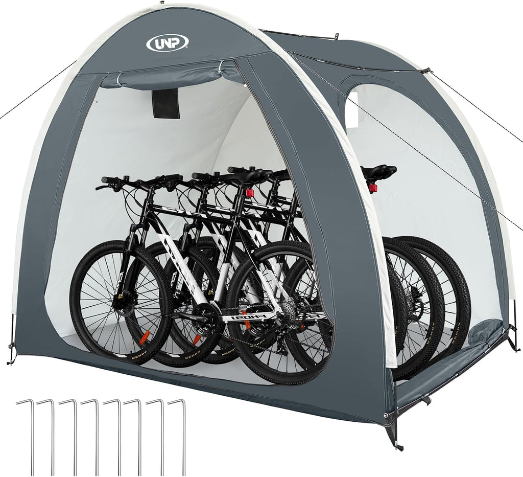 UNP Bike Storage Shed Tent, Waterproof Bike Storage Tent for 1/2/3/4 Bikes