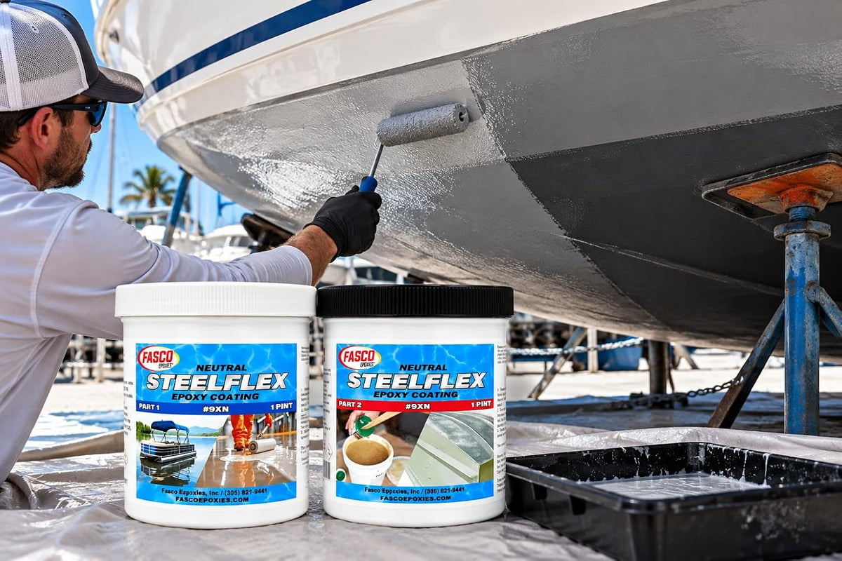 fasco epoxies 9xn steelflex neutral gallon kit, close-up detail