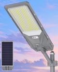 JAYNLT X-12000W Solar Street Lights, 6500K Commercial Parking Lot Light Dusk to