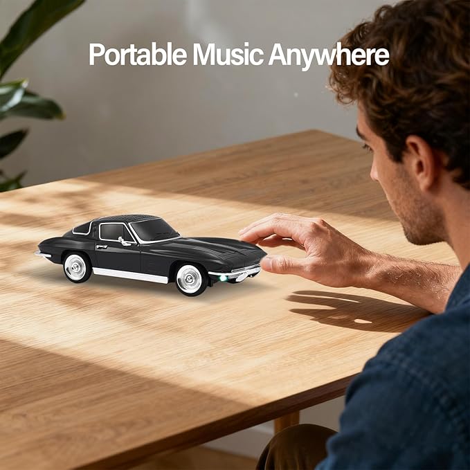WSTER Retro American Style car Bluetooth Speaker, Portable Wireless Outdoor