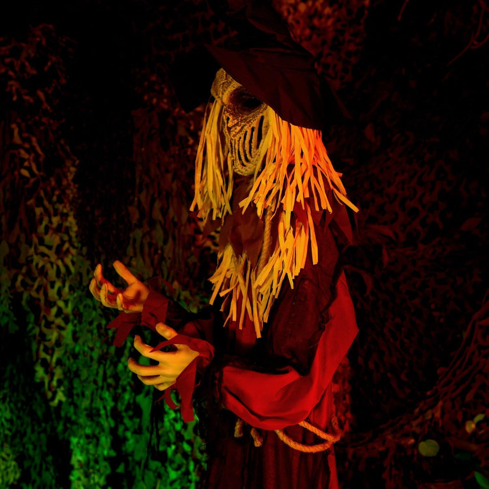 Haunted Hill Farm 7.9-Ft. Raising Scarecrow Halloween Animatronic