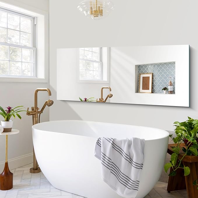 CILIBER Frameless Mirror, 24x60 Inch Large Bathroom Mirrors