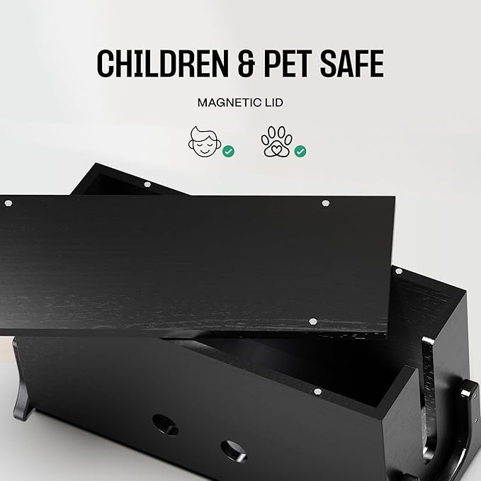 Extra Large Cable Management Box, Wood Cord Hider Box & Organizer