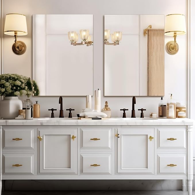 Mirrorons Bathroom Mirror 28"×36", Modern Bathroom Vanity Mirror, Frameless