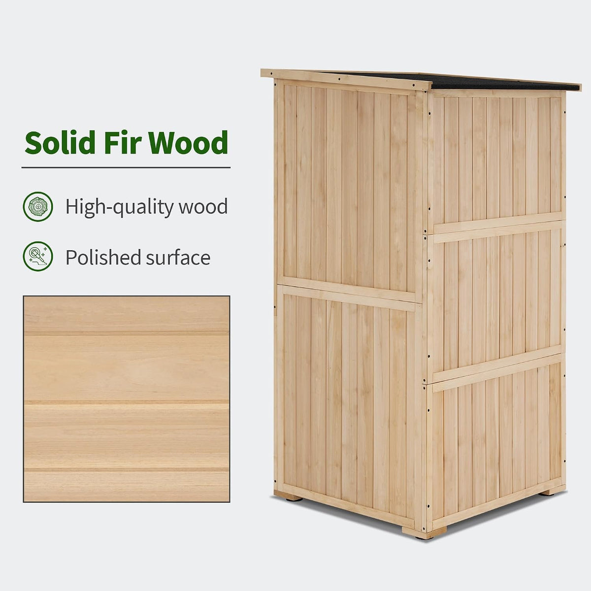 mcombo outdoor storage cabinet, 30" deep wood garden on a desk or shelf