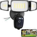 Olafus Floodlight Camera Outdoor – 2K QHD Security Cam with Motion-Activated Flood Lights, Custom Detection Zones, Color Night Vision, 2-Way Talk & 55W Dimmable Lighting Black