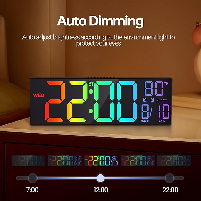 JALL 16.2" Large Digital Wall Clock