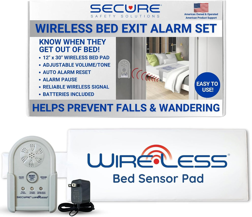Secure Bed Alarm for Elderly Adults, Dementia Patients, Seniors