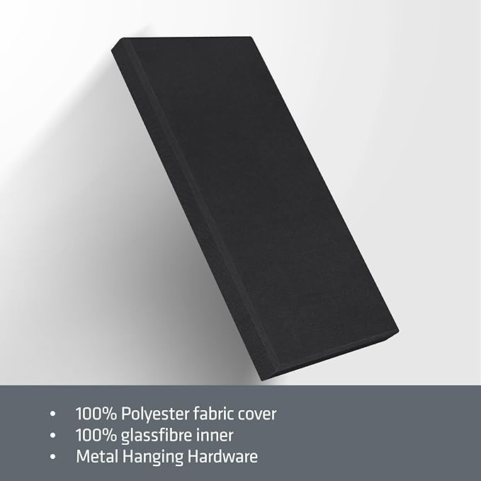 UMIACOUSTICS 2 PCS Acoustic Panel, 47.2" x 23.6" x 2" Fiberglass Sound Proof