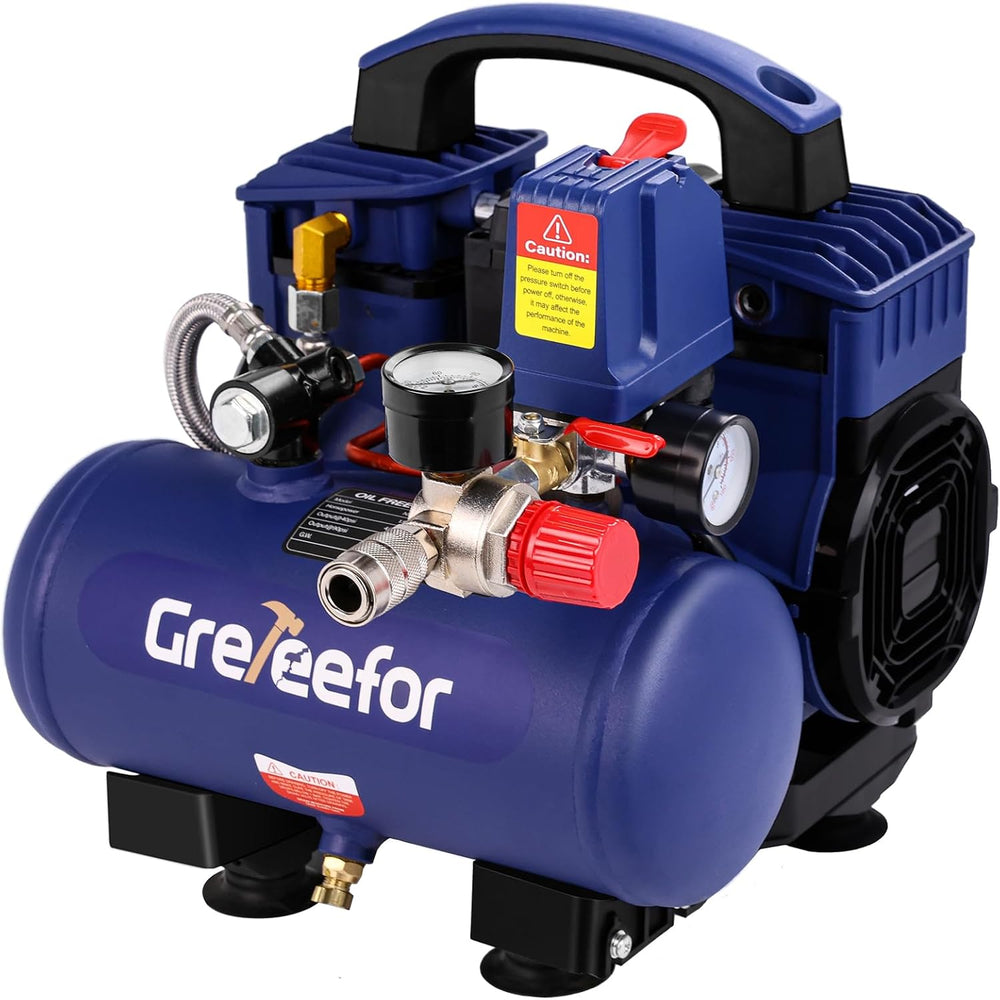 Air Compressor, 1 Gallon Ultra Quiet Portable 60 dB, 13-Second Quick Fill, 1 ...