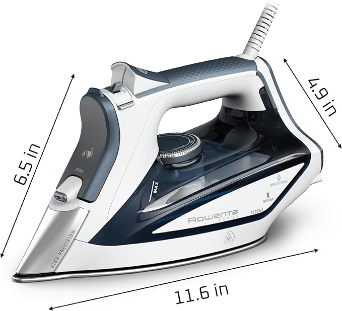 Rowenta Iron Steamer for Clothes, Focus Stainless Steel Soleplate, 400
