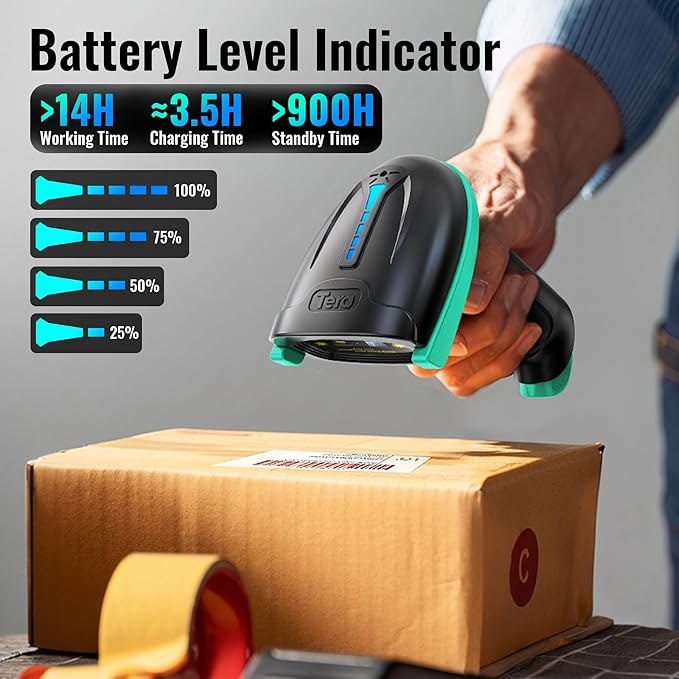 Tera Barcode Scanner 1D Wireless