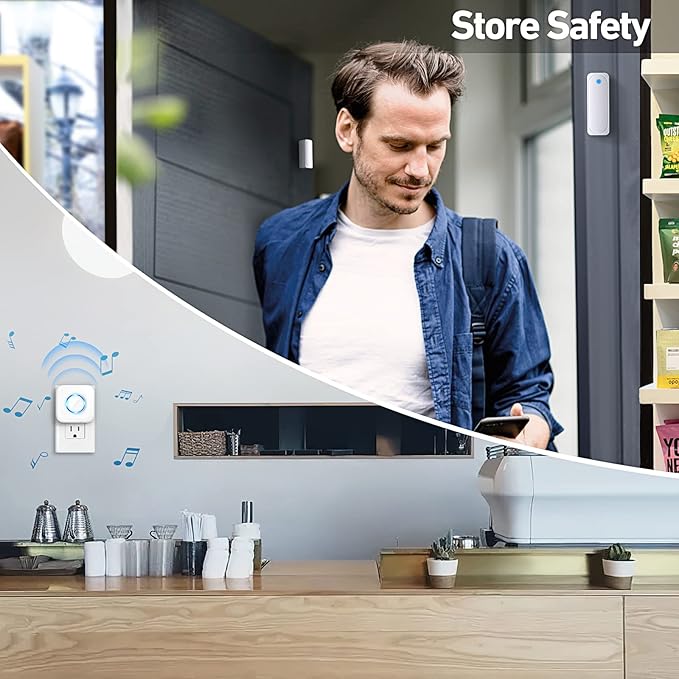 Door Chime, Satisure Door Sensor Chime When Door Opens, Door Entry Alarm