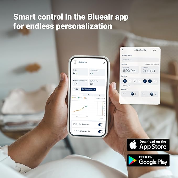BLUEAIR 2-in-1 Purify + Humidify: Air Purifier and Humidifier