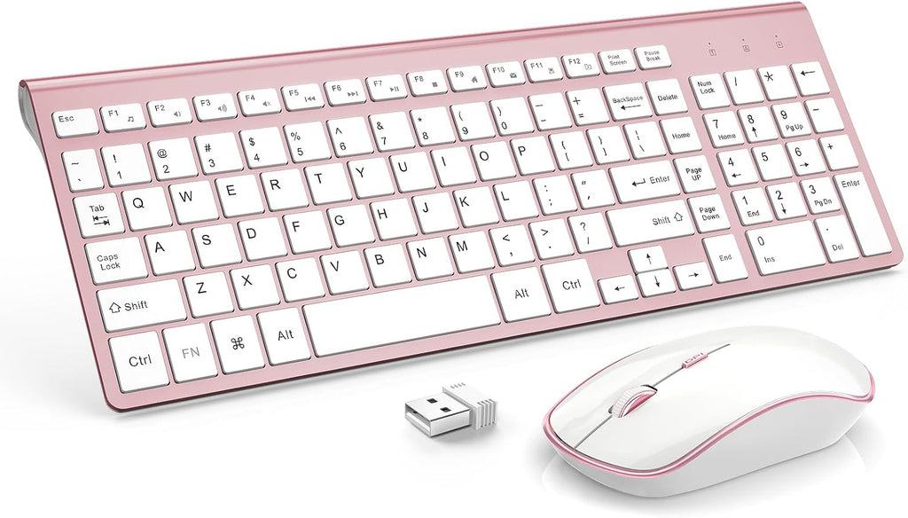 J JOYACCESS Wireless Keyboard Mouse Combo, Typewriter Keyboard Wireless