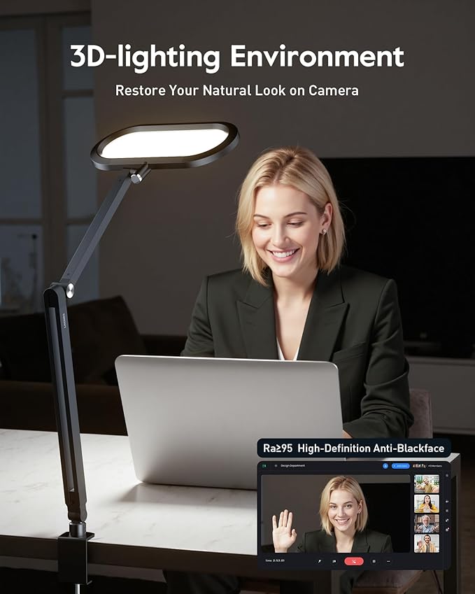 LED Desk Lamp for Home Office, Eye-Care Double-Sided Desk Light