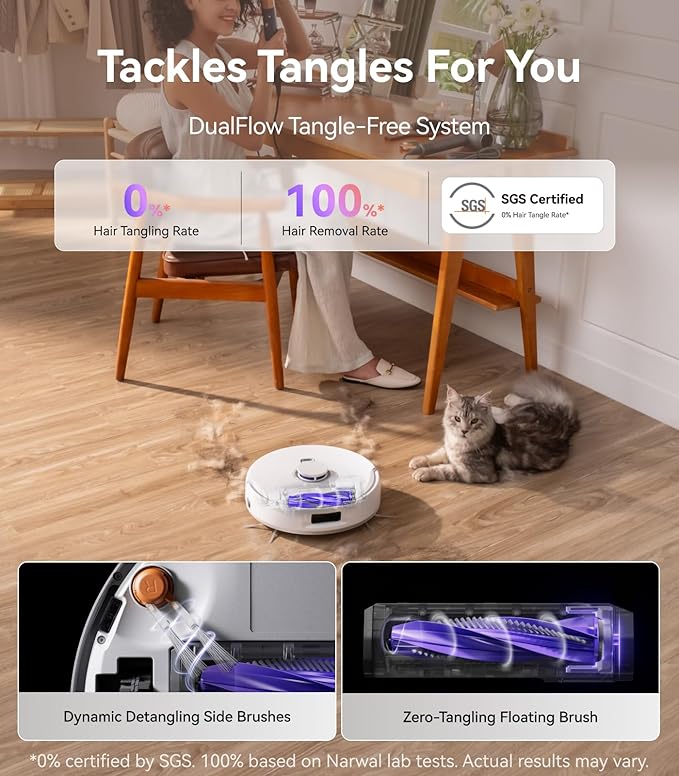 NARWAL Freo Z10 Robot Vacuum and Mop Combo, Tangle Free Robot Mop, 000Pa Suction
