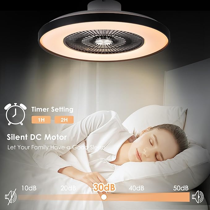 HUMHOLD 24" Bladeless Ceiling Fans