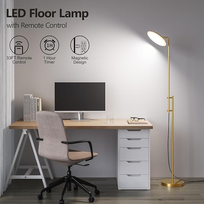 SUNMORY 32W/3000LM Floor Lamps, Super Bright LED Standing Lamp