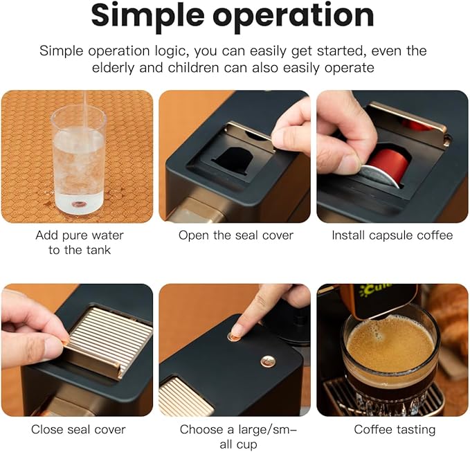 Mini Espresso Coffee Machine for Capsules Compatible