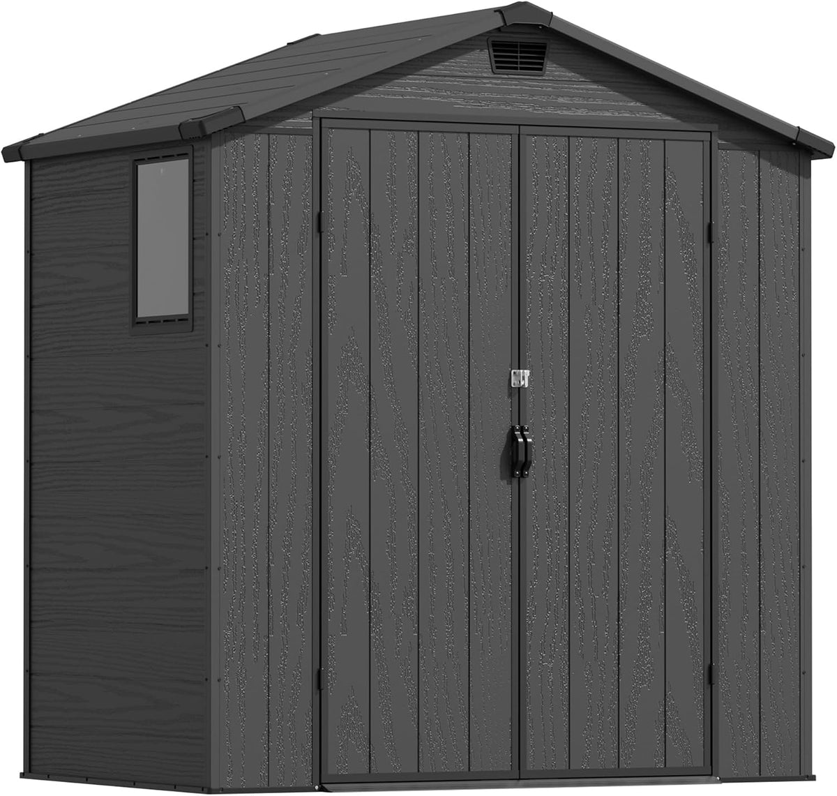 Devoko 6 x 4 FT Resin Shed with Floor, Outdoor Plastic Storage Sheds