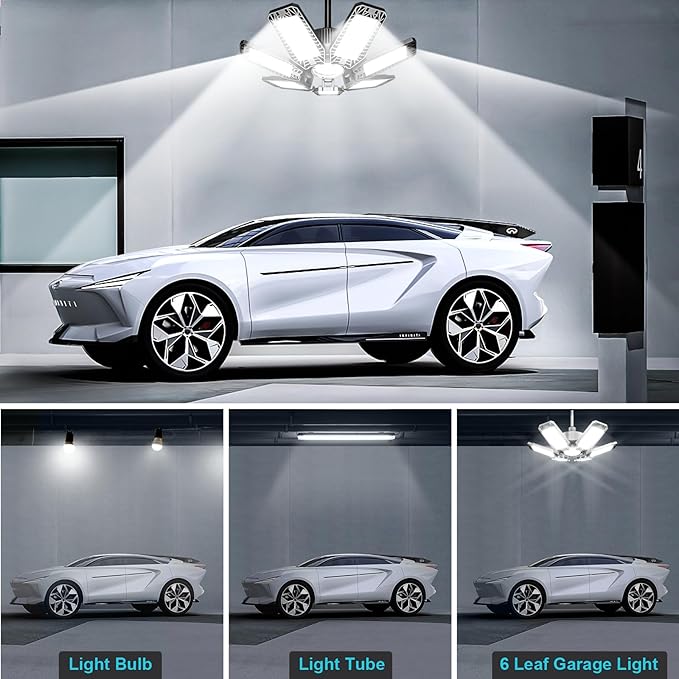 CHENGCHILIT LED Garage Light 8 Pack - 200w 20000LM 6500K Garage Lights Ceiling