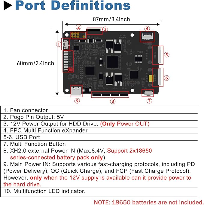 GeeekPi UPS Gen 6 Power Supply Uninterruptible UPS HAT