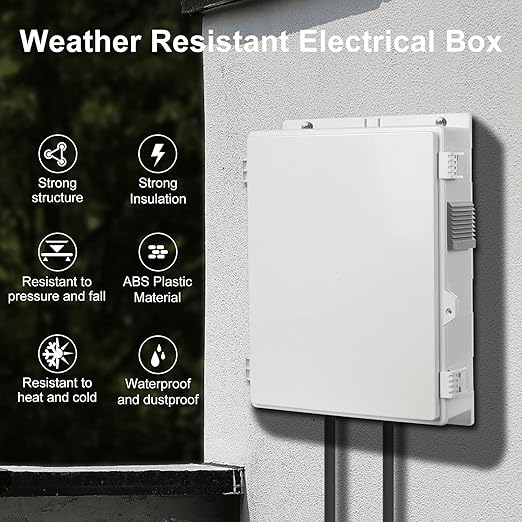 Namunanee Outdoor Electrical Junction Box, ABS Water Resistant Enclosure