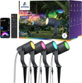 APPECK Smart Outdoor Spot Lights 24W, RGBCW Color Changing Landscape Lights 4 (4 Pack)