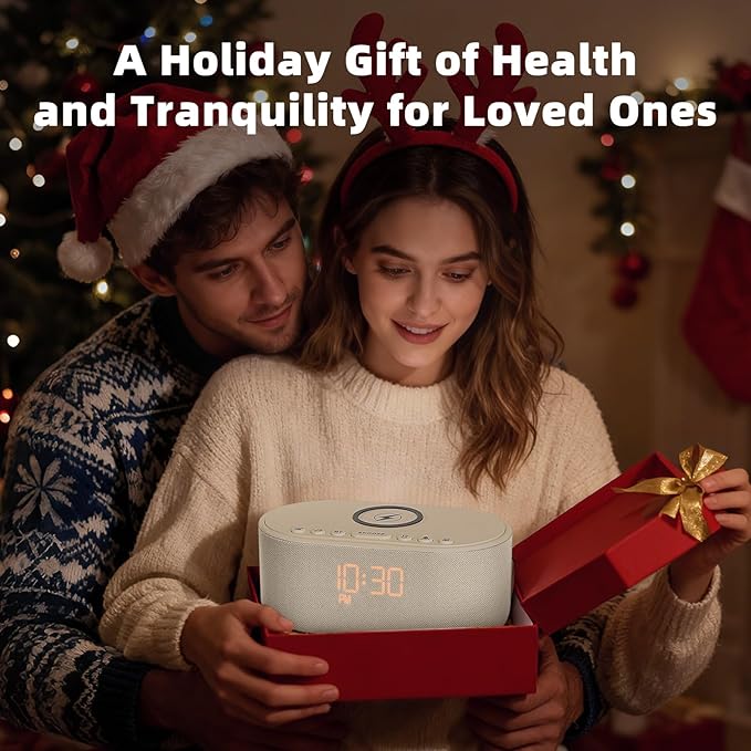 Sound Machine Alarm Clock for Bedrooms: Bluetooth 10W Stereo Sound Speaker
