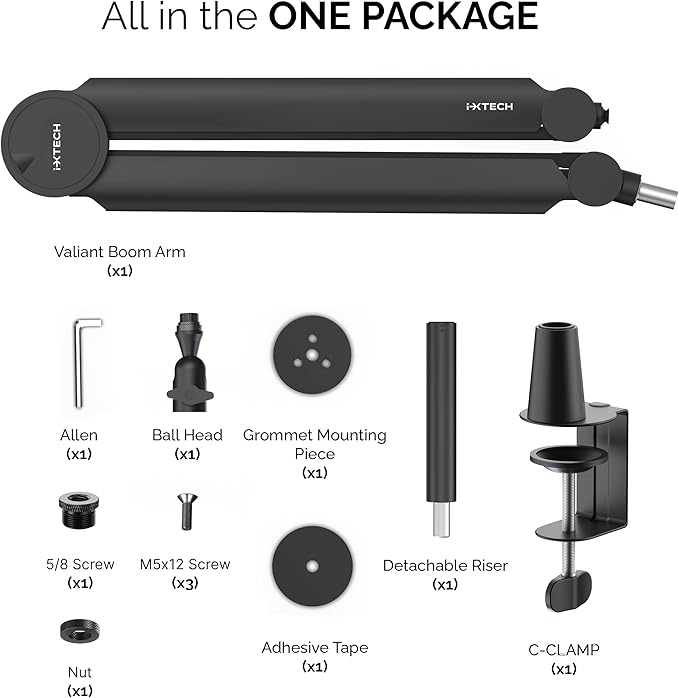 IXTECH Premium Microphone Boom Arm