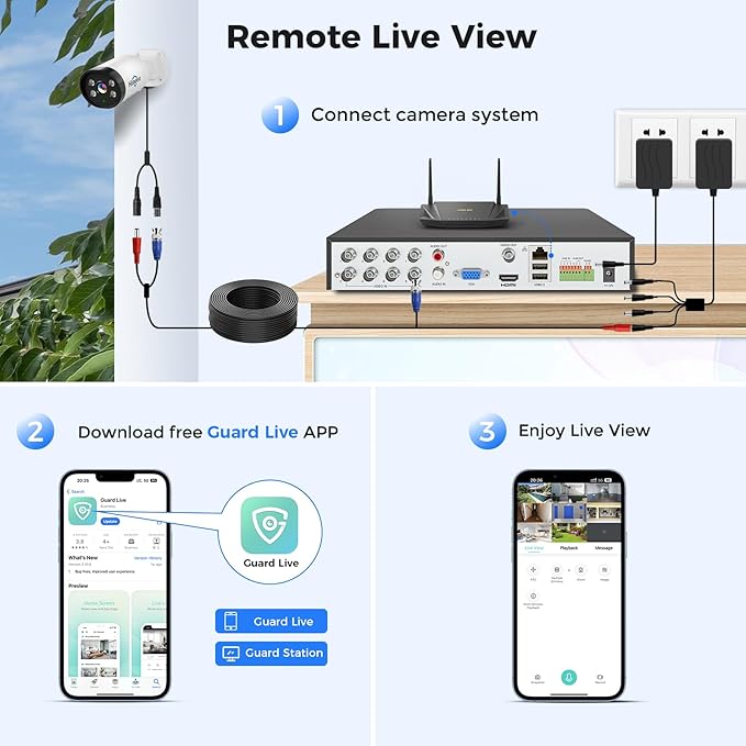 Hiseeu 4K Wired Security Camera System (8PCS)