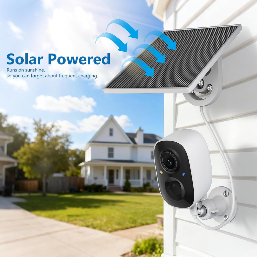 fazoxo 2k security camera wireless outdoor, wifi cameras shown in use