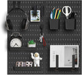Pegboard Wall Organizer Kit, Modular Storage System, Black