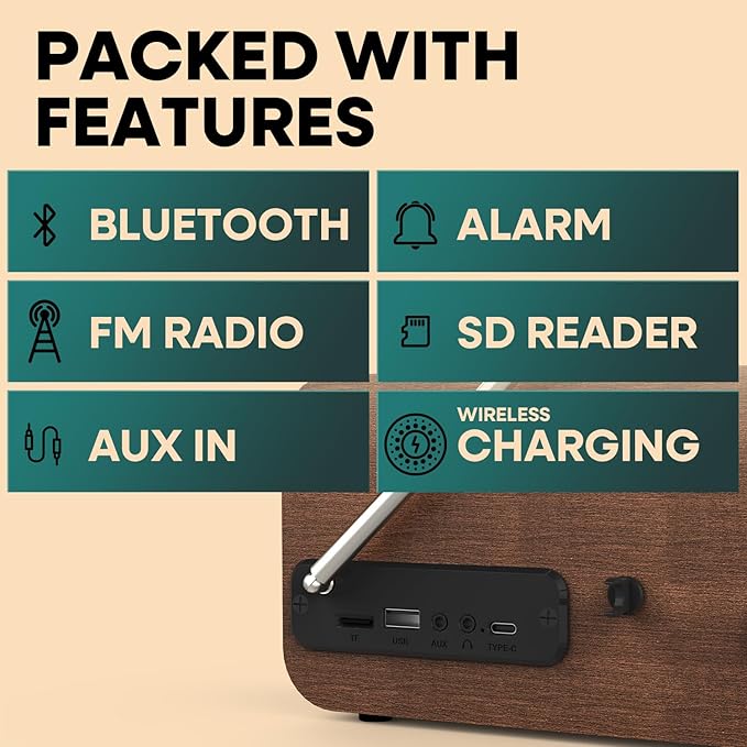 Fuse Hark Bluetooth Radio Speaker | Wireless 10W Charger | FM Radio Speaker