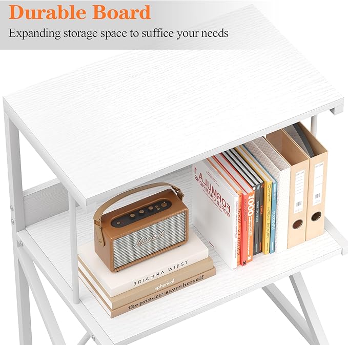 aboxoo Printer Stand for Desk, Desktop Printer Shelf Large 3-Tier Multi-Purpose