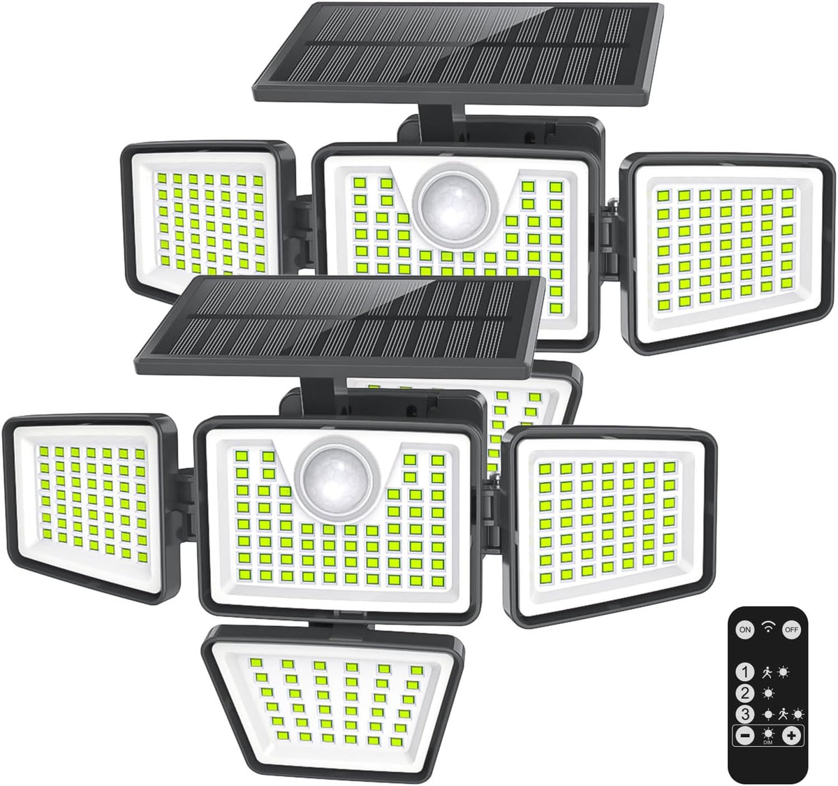 daphino 3000LM Solar Lights Outdoor (2 Pack)