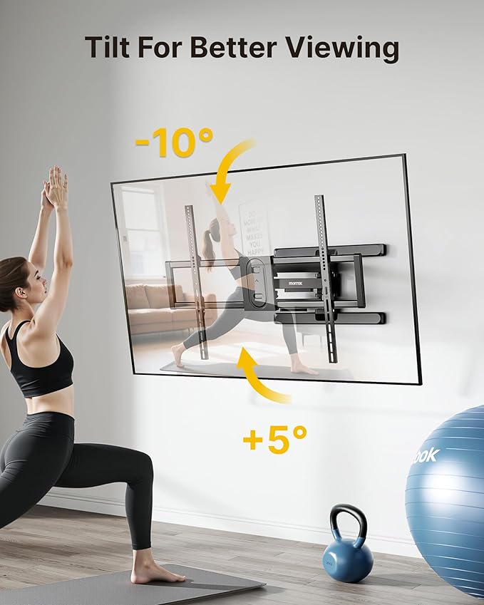 monTEK Heavy Duty Full Motion TV Wall Mount
