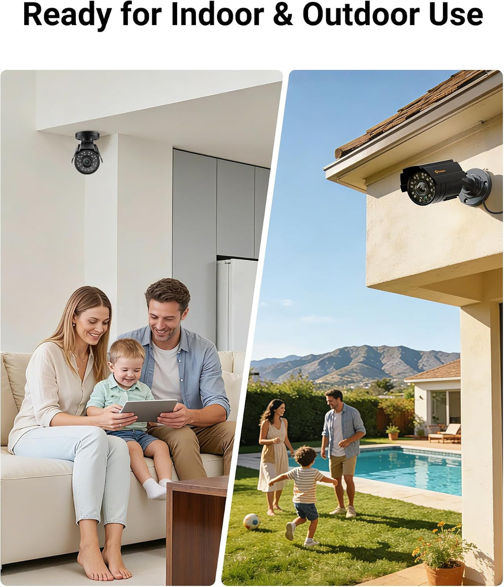 anlapus 2-pack 1080p security cameras for 2mp, 5mp on a desk or shelf
