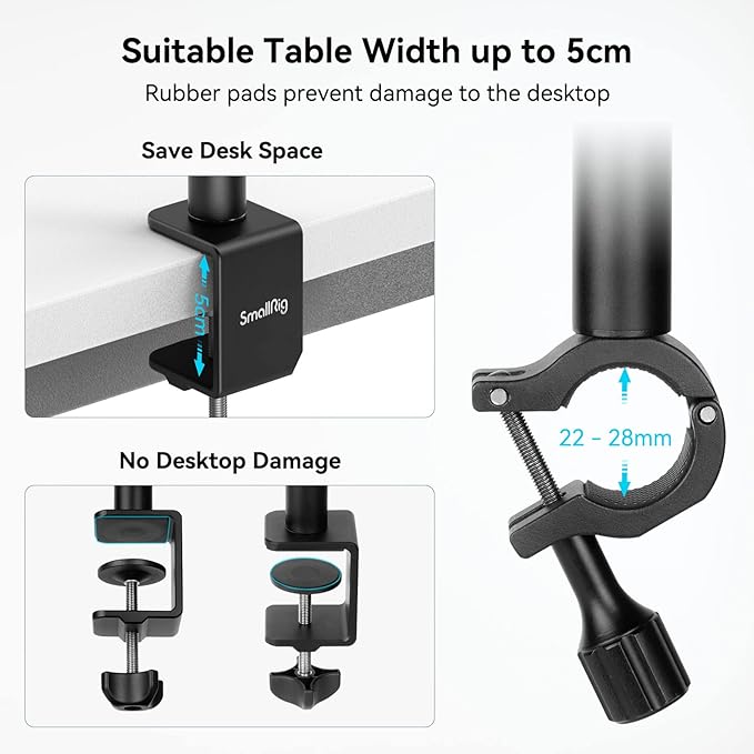 SMALLRIG Camera Desk Mount Table Stand
