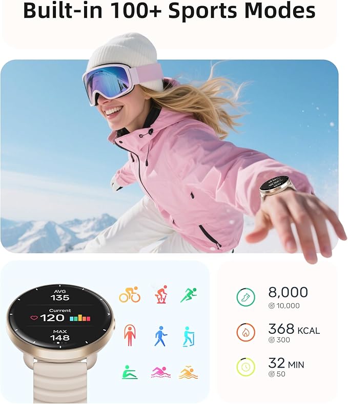 Parsonver Smart Watch for Swimming, 5ATM Waterproof Watch for Pool & Open Water