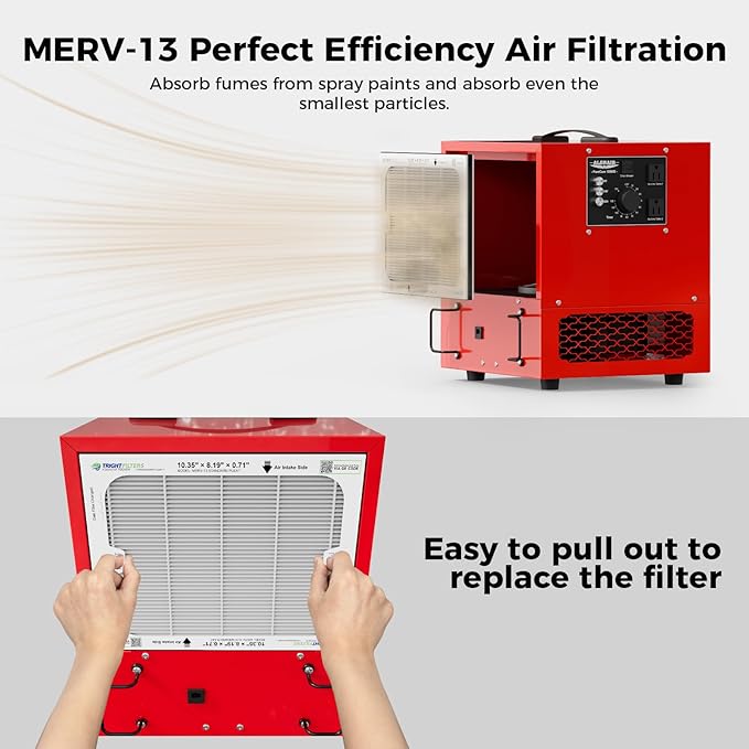 ALORAIR Portable Air Filtration System, 180° Air Intake Tabletop Dust Collector