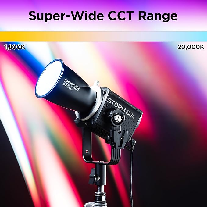 Aputure Storm 80c RGB LED Video Light - 80W Full-Color Point Source Fixture