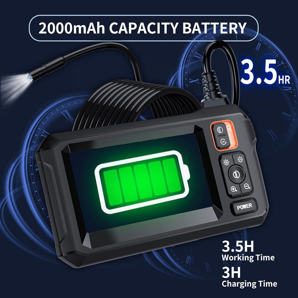 daxiongmao endoscope camera with light, 1080p hd borescope shown in use