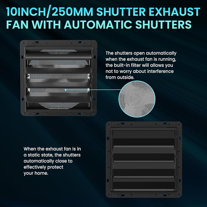 HG Power 14 Inch Shutter Exhaust Fan
